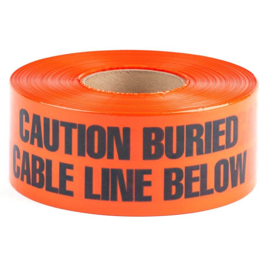 Chemicals & Tapes Dottie | 3'' X 1000' Orange Underground Tape (Caution Buried Cable Line Below)