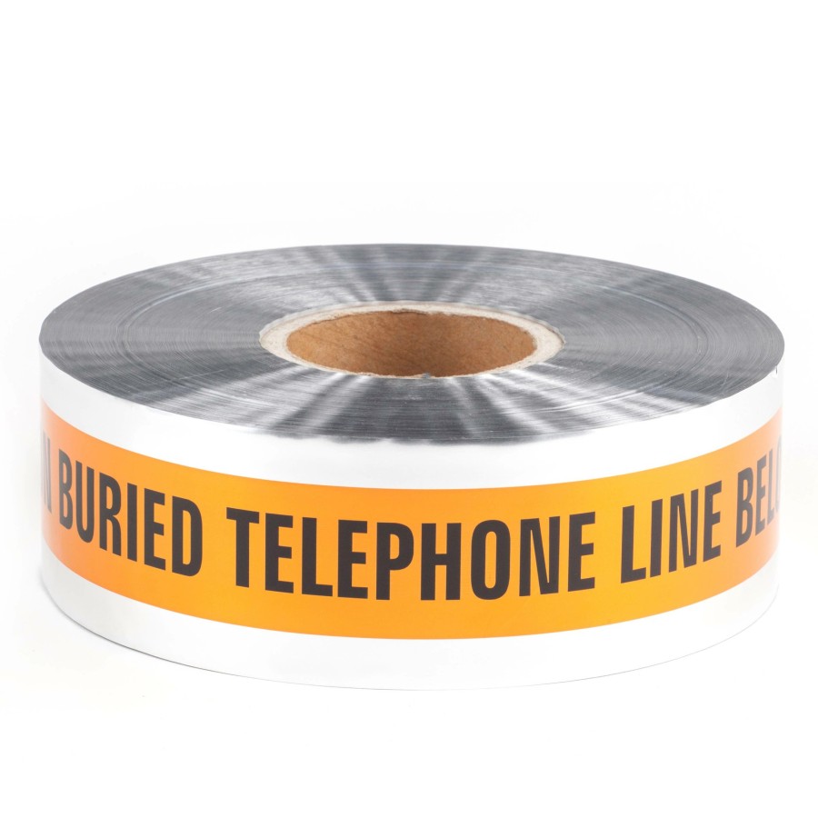 Chemicals & Tapes Dottie | 3'' X 1000' Orange Detectable Tape (Caution Buried Telephone Line Below)