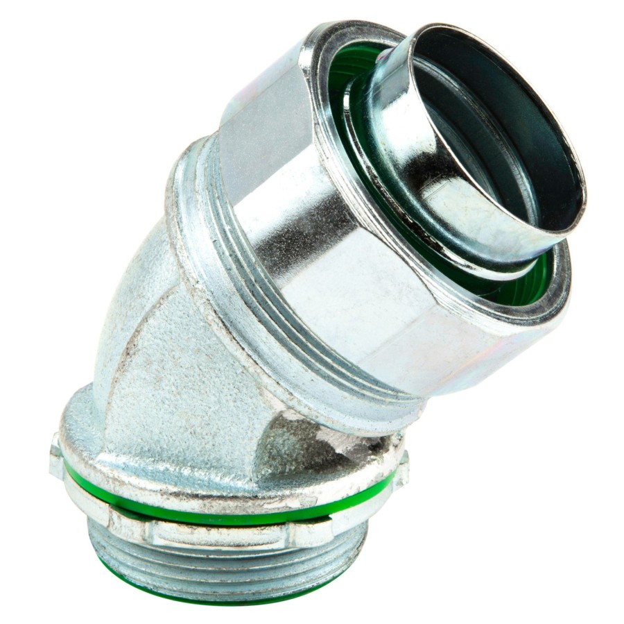 Fittings & Stampings Dottie | 1-1/2'' 45 Degree Insulated Steel Liquid Tight Connector