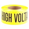 Chemicals & Tapes Dottie | 3'' X 1000' Yellow Barricade Tape (Caution High Voltage)