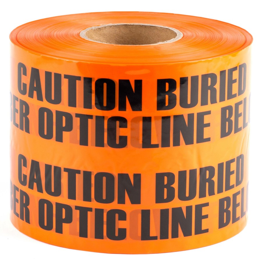 Chemicals & Tapes Dottie | 6'' X 1000' Orange Underground Tape (Caution Buried Fiber Optic Line Below)