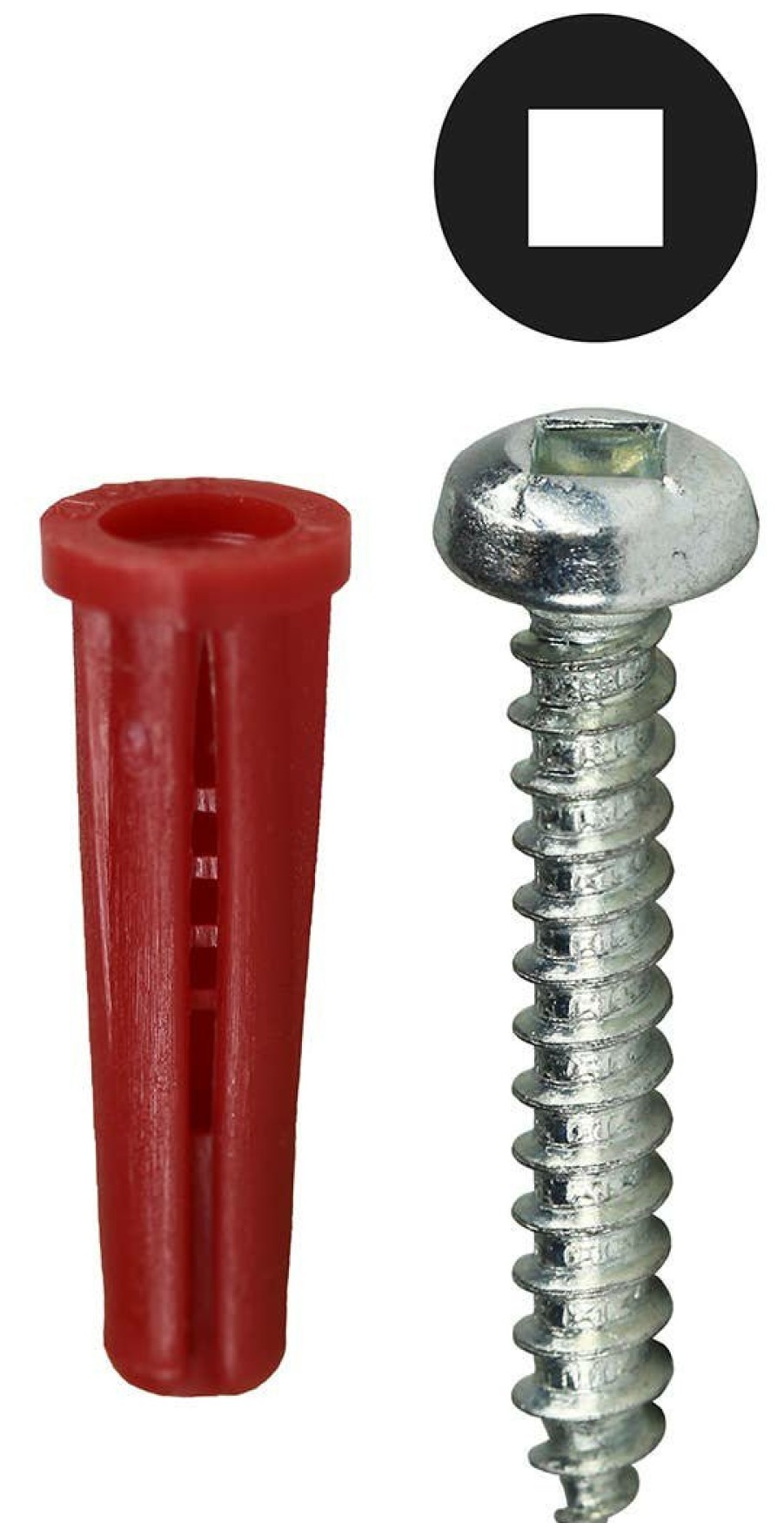 Anchors & Kits Dottie | #10 Red Conical Anchor Kit W/ Pan Head Square Drive Screws