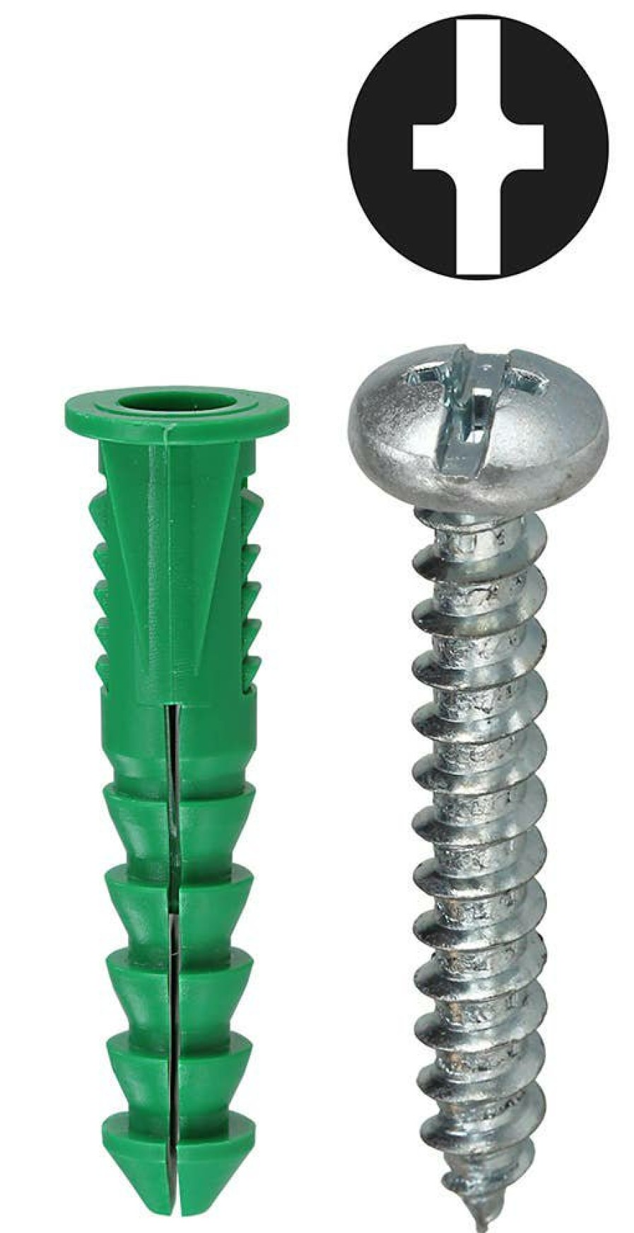 Core Products By Industry Dottie | #12 Green Wing Conical Anchor Kit W/ Pan Head Combo Drive Screws