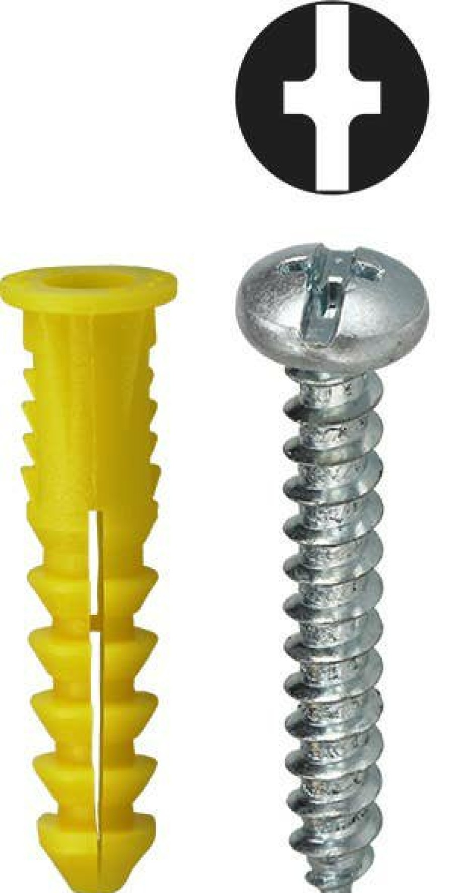 Core Products By Industry Dottie | #10 Yellow Wing Conical Anchor Kit W/ Pan Head Combo Drive Screws (Tuff Pack)