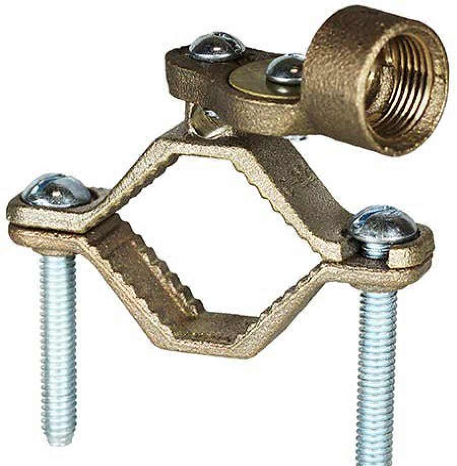 Fittings & Stampings Dottie | 1-1/4''-2'' Bronze Ground Clamp W/ 1/2'' Hub