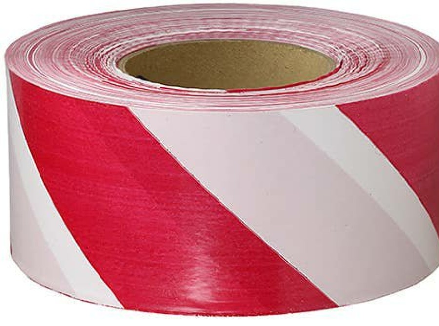 Chemicals & Tapes Dottie | 3'' X 1000' Barricade Tape (Alternating Stripes Red/White)