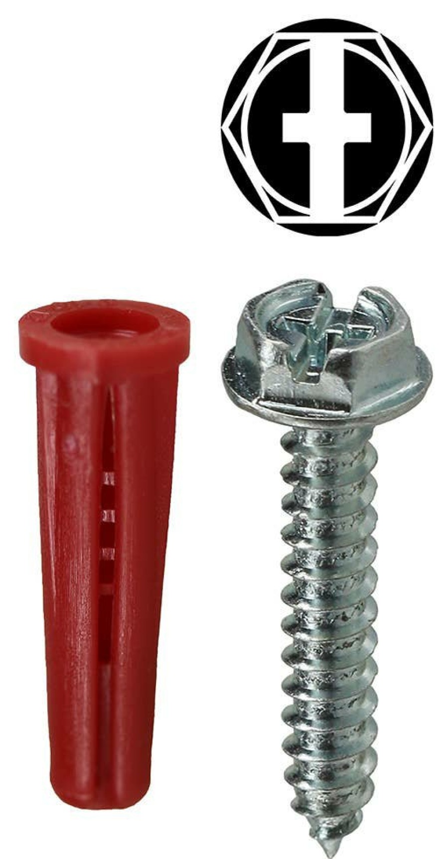 Core Products By Industry Dottie | #10 Red Conical Anchor Kit W/ Hex Head Combo Drive Screws (Tuff Pack)