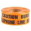 Chemicals & Tapes Dottie | 3'' X 1000' Orange Underground Tape (Caution Buried Telephone Line Below)