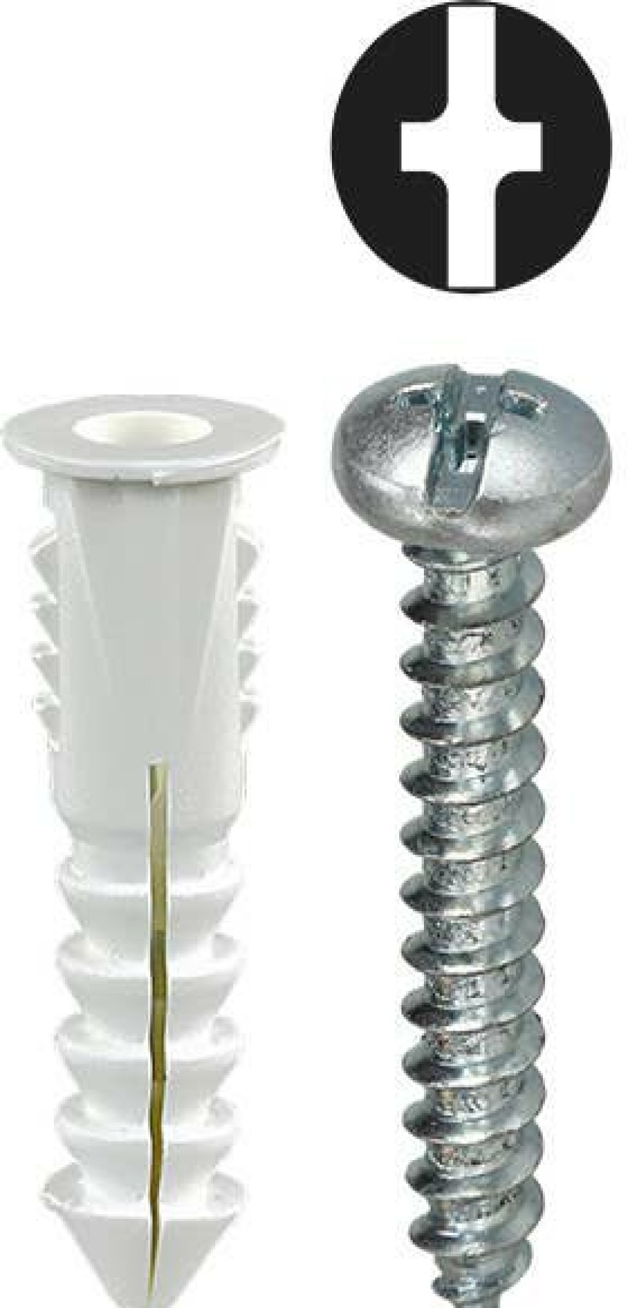 Anchors & Kits Dottie | #6 White Wing Conical Anchor Kit W/ Pan Head Combo Drive Screws