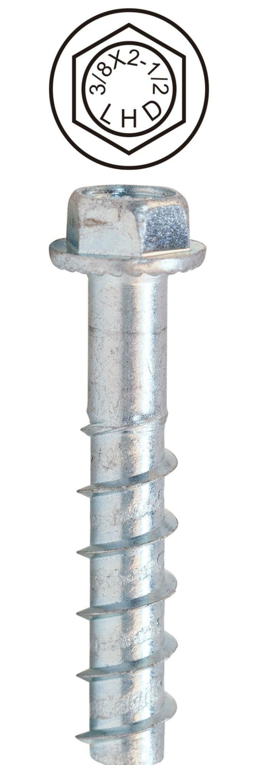 Anchors & Kits Dottie 3/8'' X 21/2'' Hex Head Concrete Screw Bolt