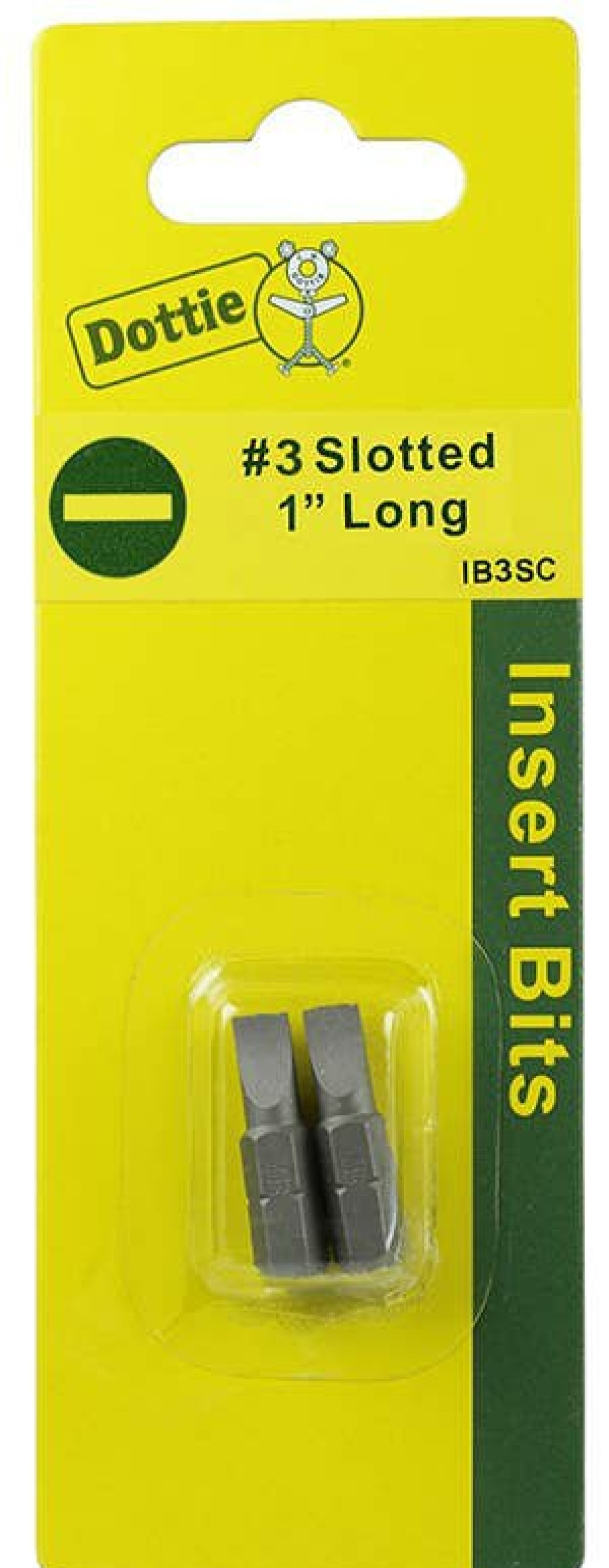 Tools & Specialty Items Dottie | #3 X 1'' Slotted Insert Bit (Carded)